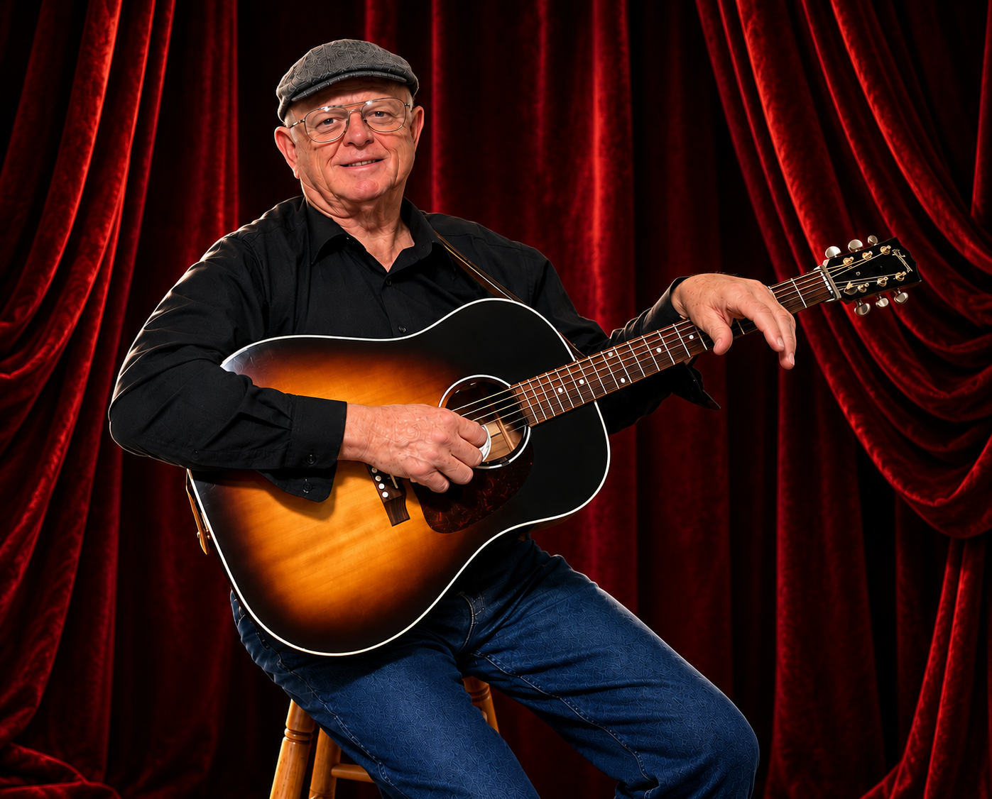 Jim Hayes performing live acoustic guitar